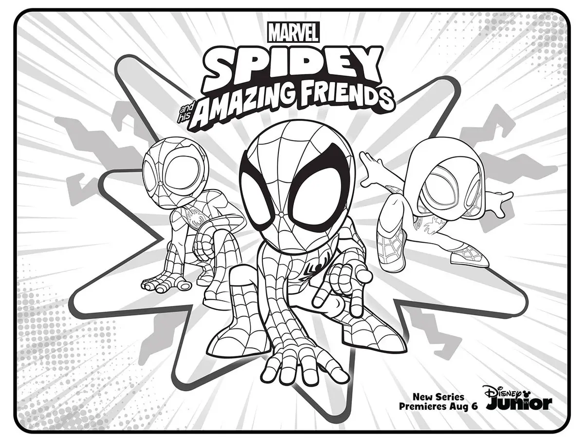 Ausmalbild Spidey und seine erstaunlichen Freunde zum Ausdrucken