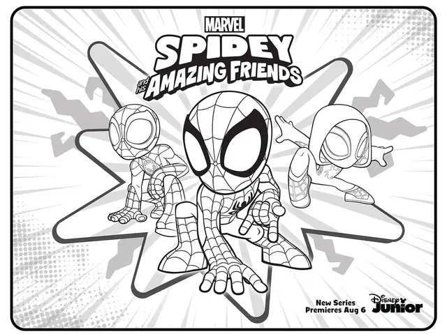 Coloriage Spidey et ses compagnons Marvel - Spidey à imprimer