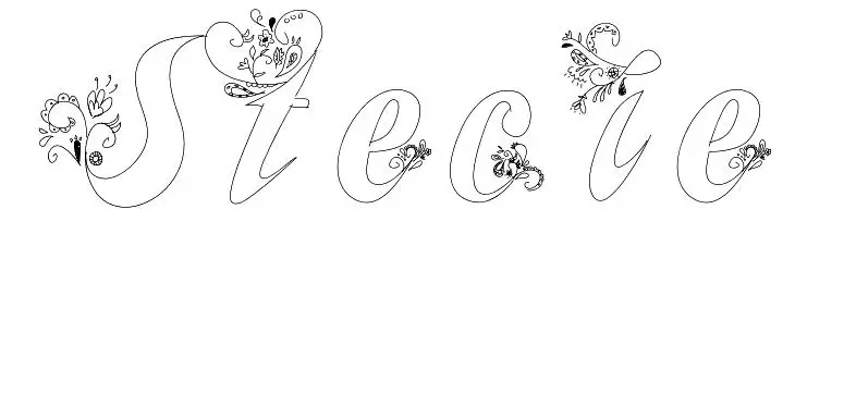Coloriage Stecie - Prénom à imprimer