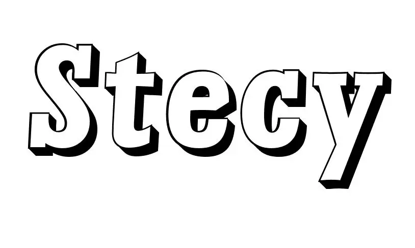 Coloriage Stecy - Prénom à imprimer