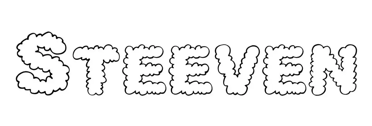 Coloriage Steeven - Prénom à imprimer