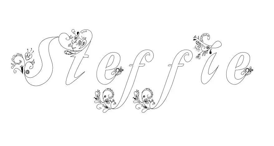 Coloriage Steffie - Prénom à imprimer