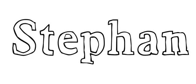 Coloriage Stephan - Prénom à imprimer