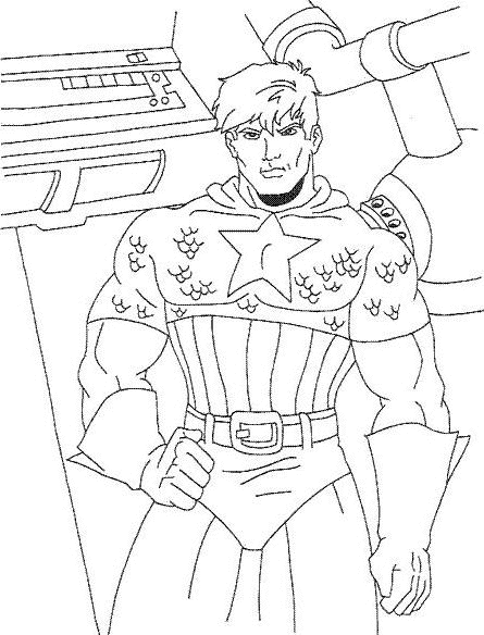Coloriage Steve Rogers - Captain america à imprimer