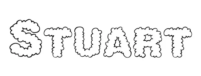 Coloriage Stuart - Prénom à imprimer