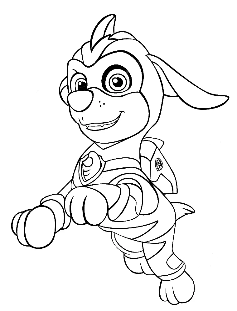 Coloriage Super Patrouille Mighty Pups Zuma - Pat Patrouille La Super Patrouille à imprimer