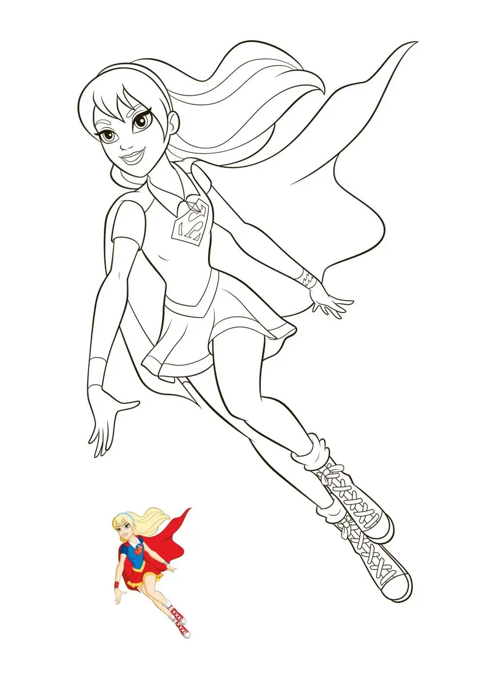 Disegno di Supergirl – DC Super Hero Girls da stampare