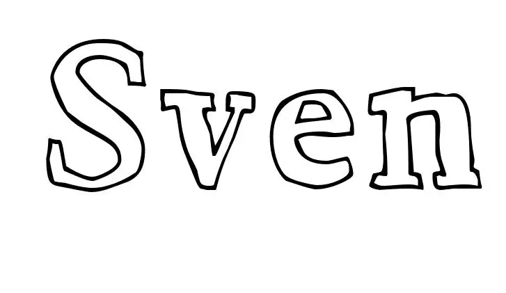 Coloriage Sven - Prénom à imprimer