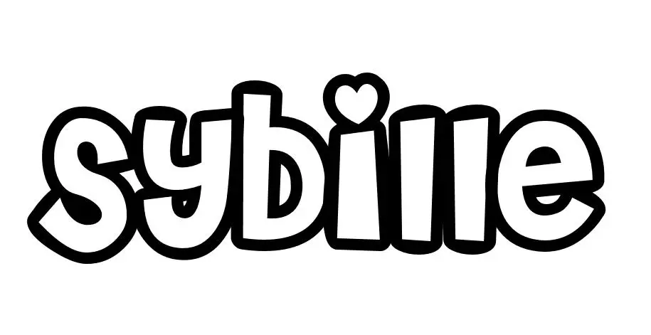 Coloriage Sybille - Prénom à imprimer