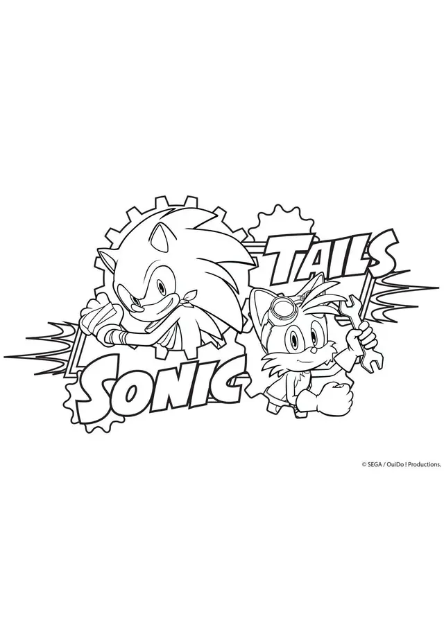 Coloriage Tails Et Sonic - Gulli à imprimer