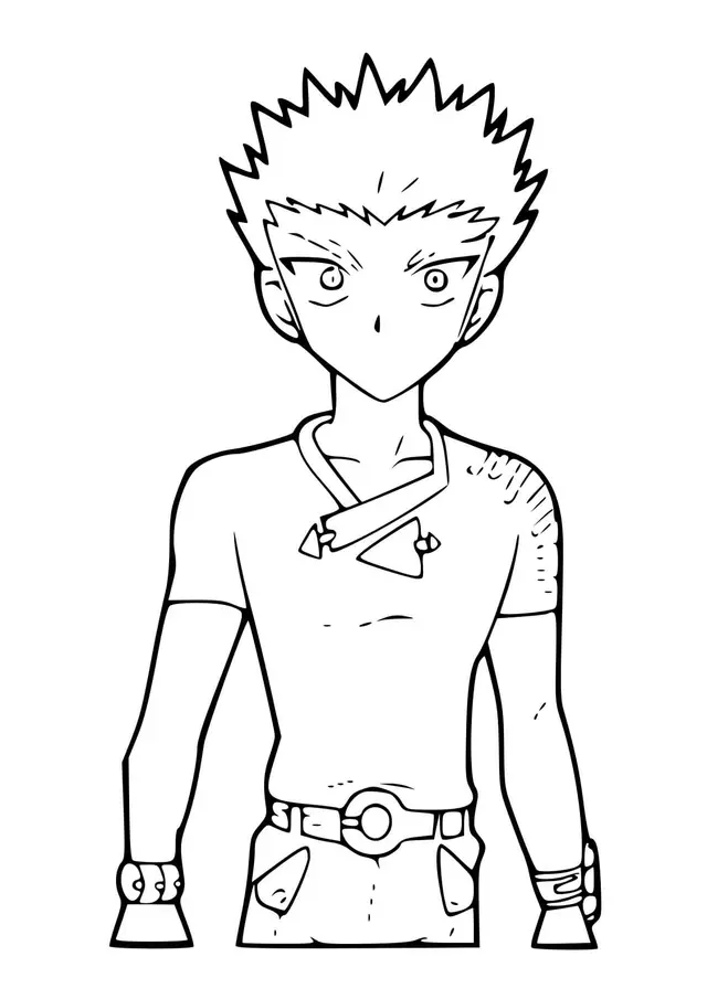 Coloriage Takashi Bakugan - Bakugan à imprimer