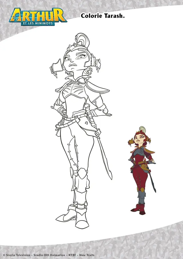 Coloriage Tarash Arthur Et Les Minimoys - Gulli à imprimer