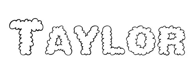 Coloriage Taylor - Prénom à imprimer
