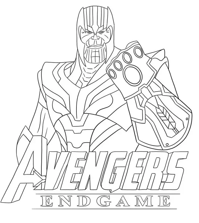Coloriage Thanos Avengers Endgame Fortnite - Fortnite à imprimer
