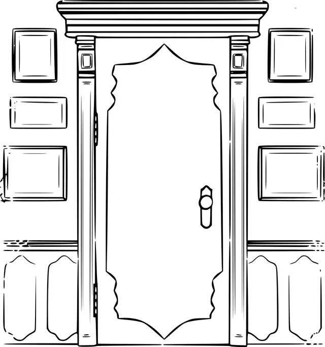 Dibujo de La Puerta Mágica de Encanto para colorear