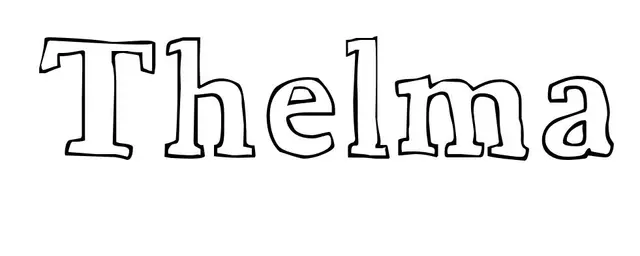 Coloriage Thelma - Prénom à imprimer