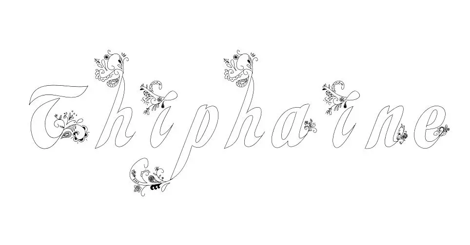 Coloriage Thiphaine - Prénom à imprimer