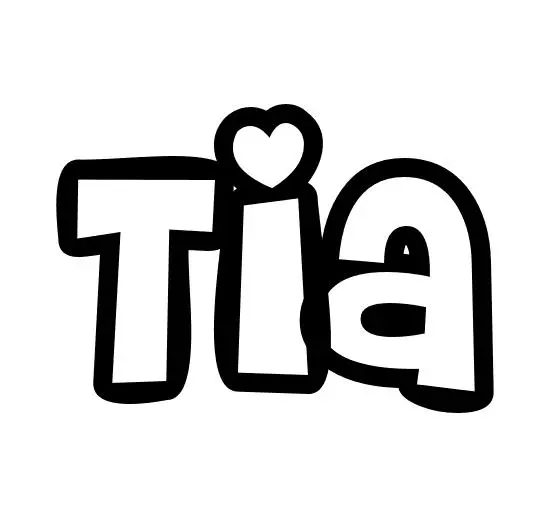 Coloriage Tia - Prénom à imprimer