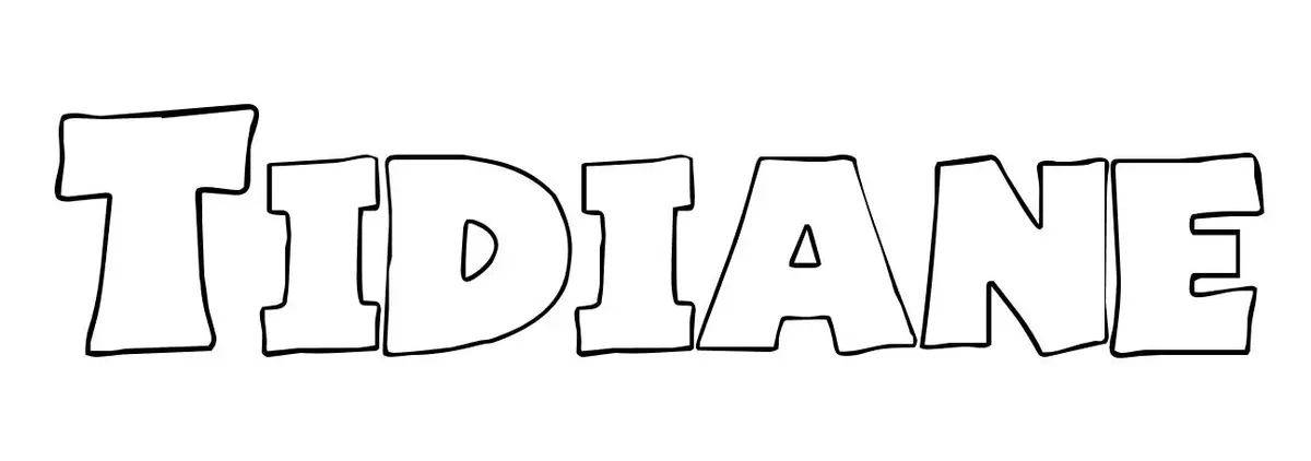 Coloriage Tidiane - Prénom à imprimer