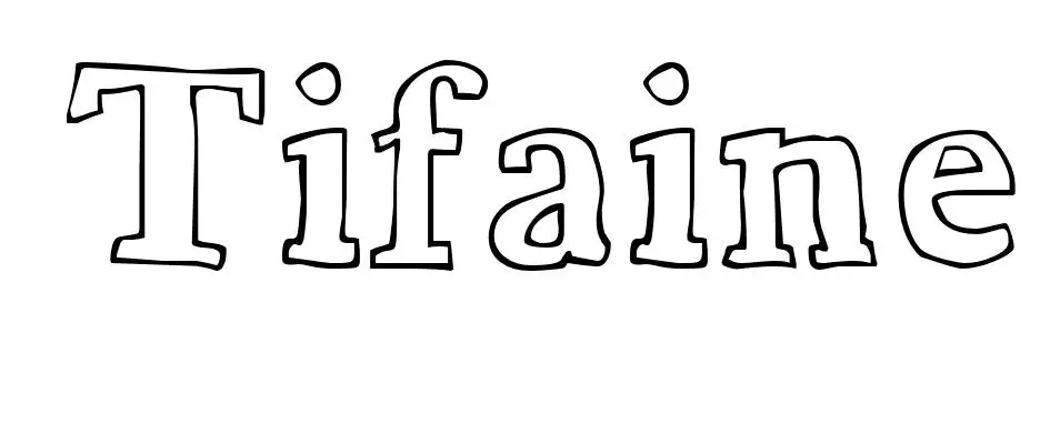 Coloriage Tifaine - Prénom à imprimer