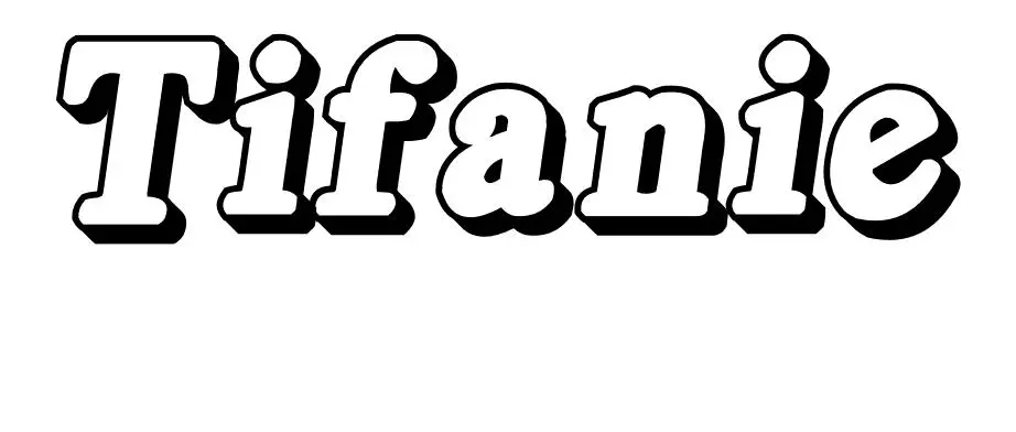 Coloriage Tifanie - Prénom à imprimer