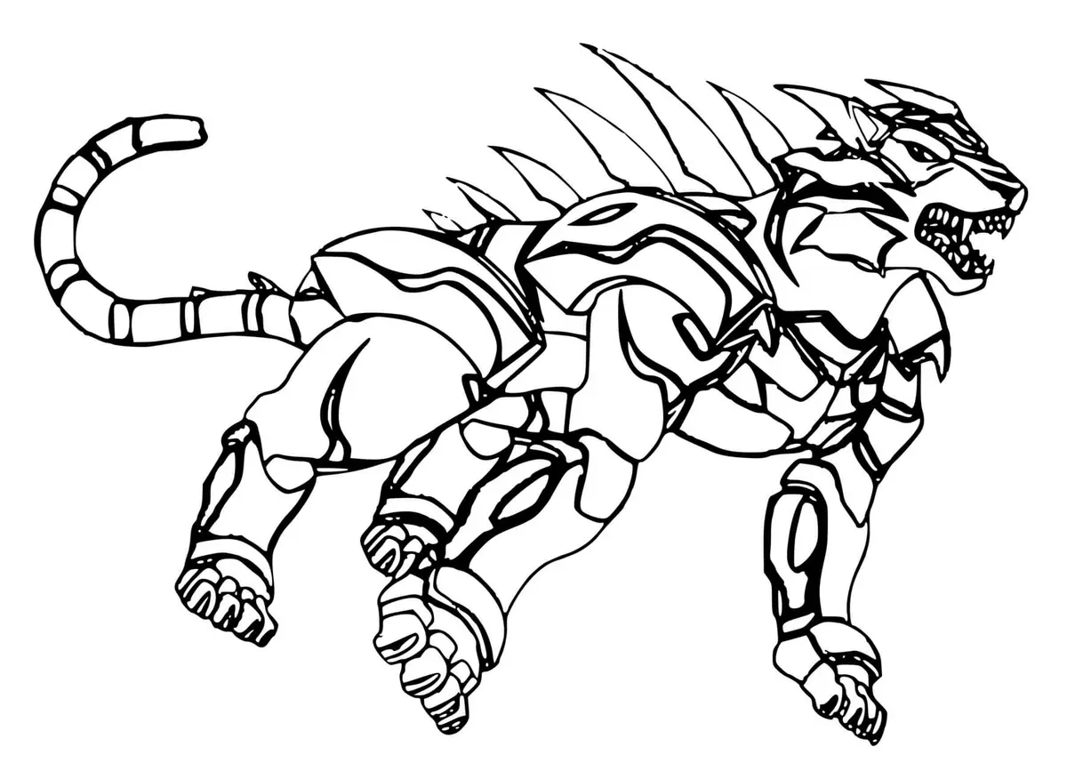 Dibujo de Tigres Bakugan Battle Planet para colorear