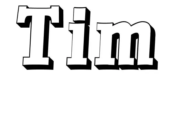 Coloriage Tim - Prénom à imprimer