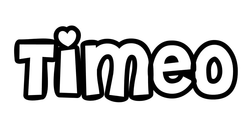 Coloriage Timeo - Prénom à imprimer