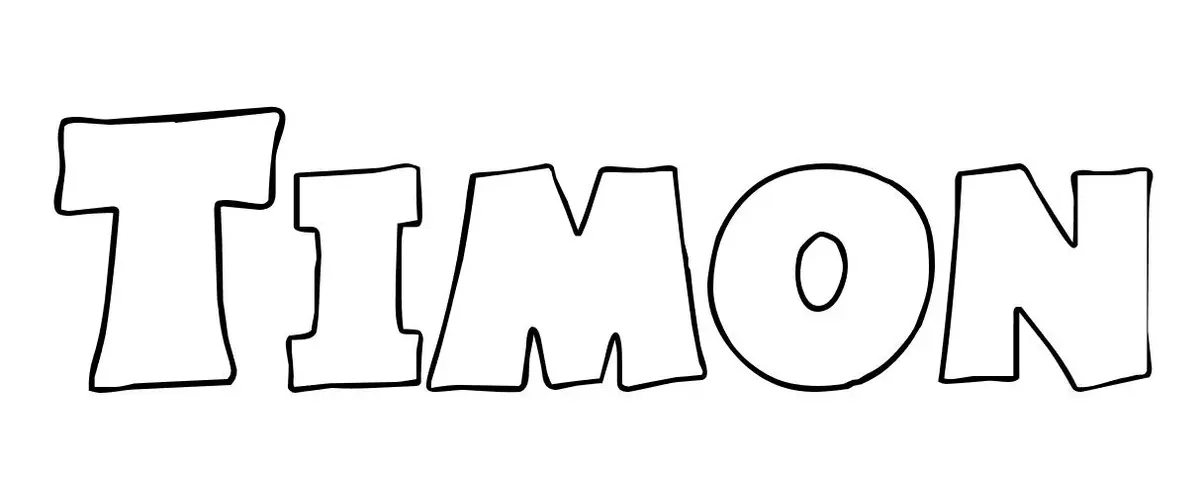 Coloriage Timon - Prénom à imprimer