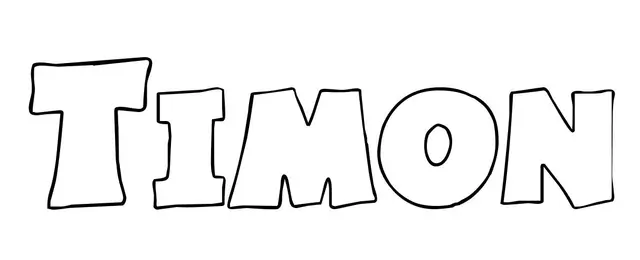 Coloriage Timon - Prénom à imprimer
