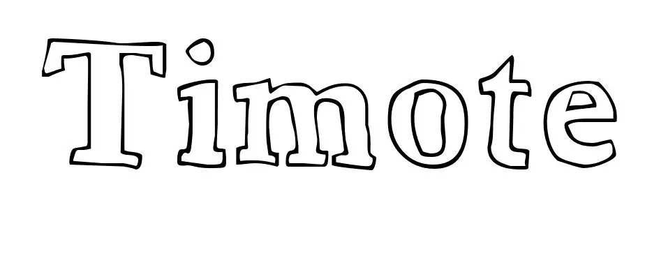 Coloriage Timote - Prénom à imprimer
