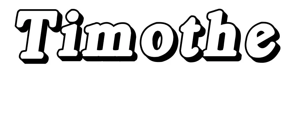 Coloriage Timothe - Prénom à imprimer