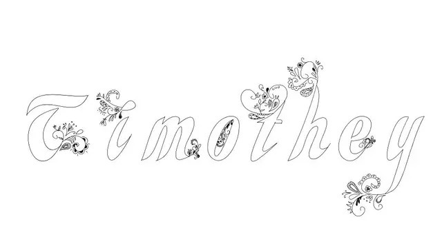 Coloriage Timothey - Prénom à imprimer