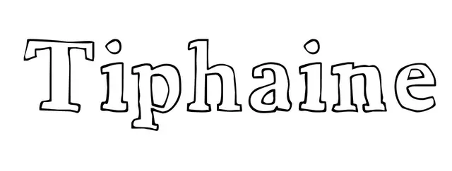 Coloriage Tiphaine - Prénom à imprimer