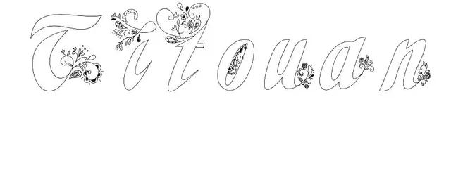 Coloriage Titouan - Prénom à imprimer