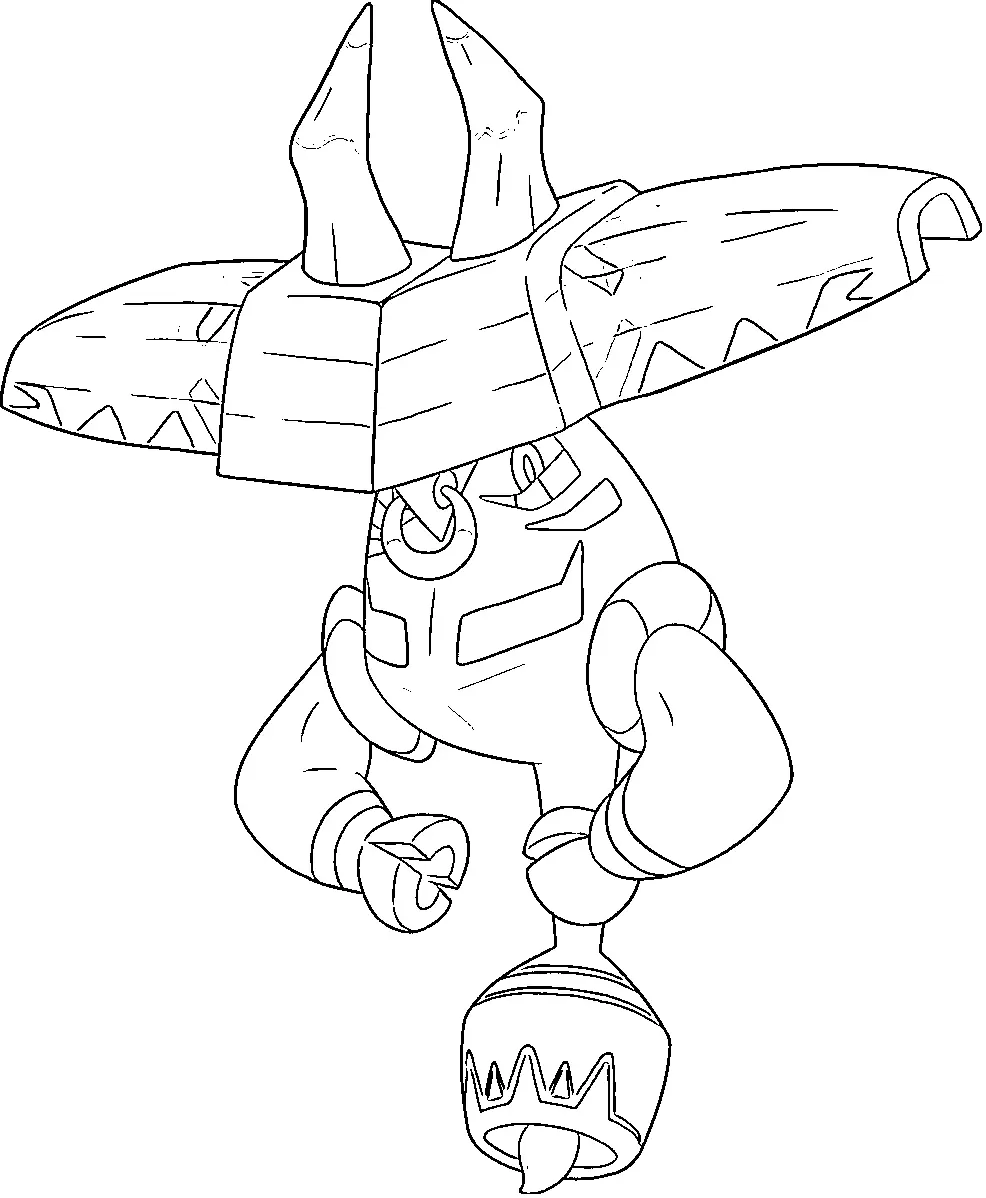 Coloriage Tokorico Pokémon légendaire Gen 7 - Pokémon légendaire à imprimer