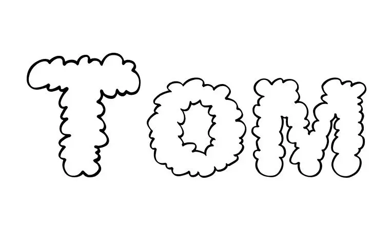 Coloriage Tom - Prénom à imprimer