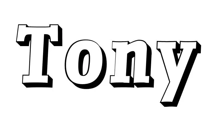 Coloriage Tony - Prénom à imprimer