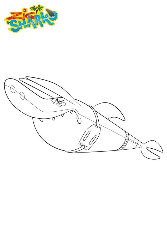 Coloriage Torpille Sharko - Gulli à imprimer