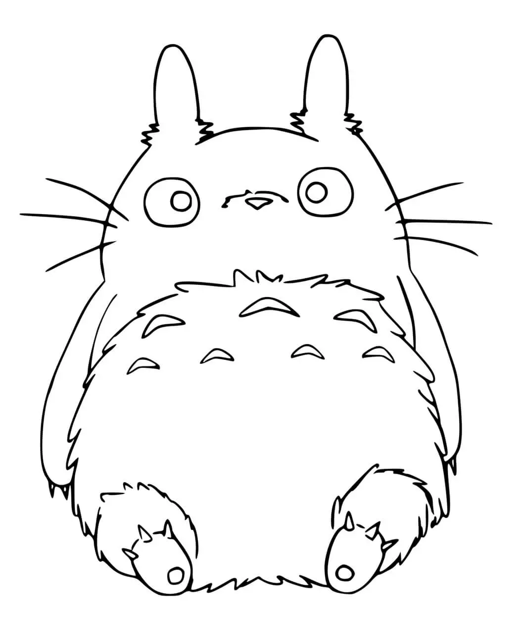 Coloriage Totoros Se Repose - Totoro à imprimer