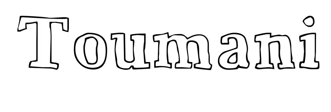 Coloriage Toumani - Prénom à imprimer