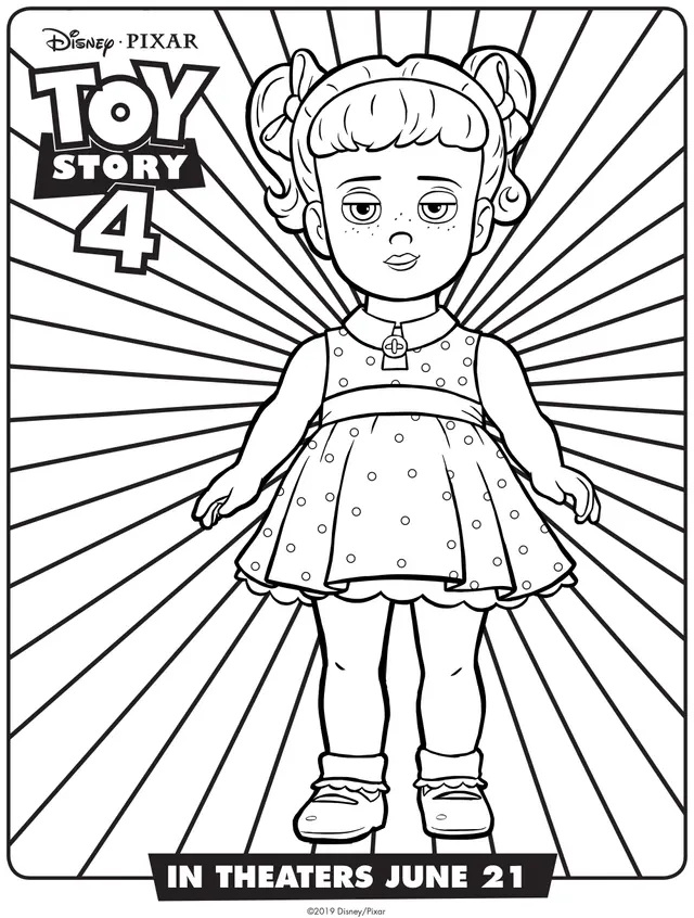 Coloriage Toy Story 4 Gabby Gabby - Toy story à imprimer