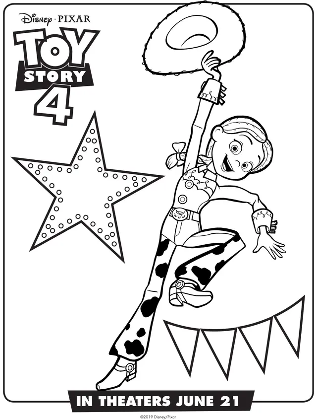 Coloriage Toy Story 4 Jessie - Toy story à imprimer