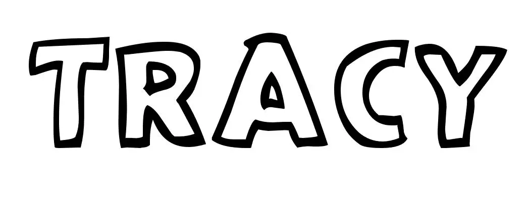Disegno di Disegno del nome Tracy da colorare da stampare