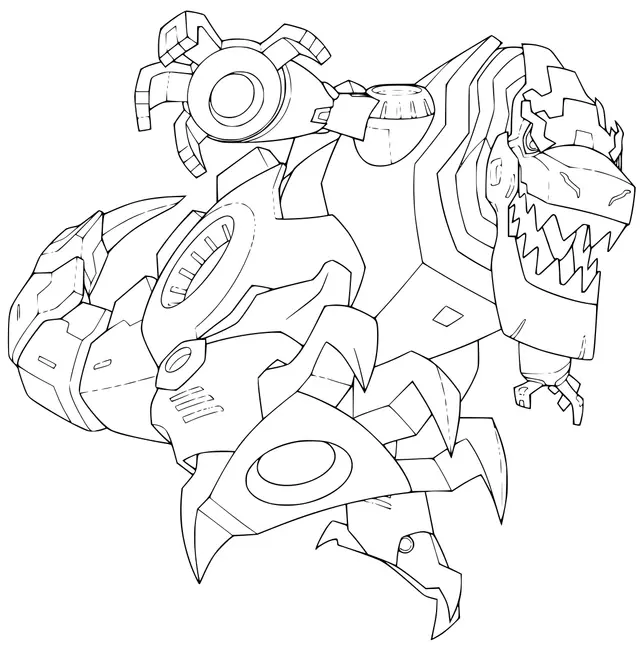 Coloriage Transformers Grimlock Dinosaure Robot - Robot à imprimer