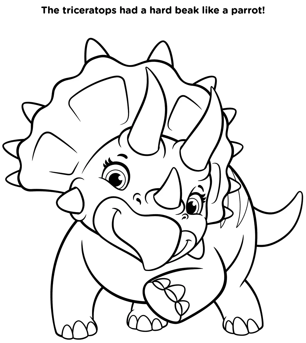 Coloriage Triceratops Dinosaure Pat Patrouille Dino Rescue - Pat patrouille à imprimer