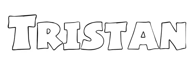Coloriage Tristan - Prénom à imprimer