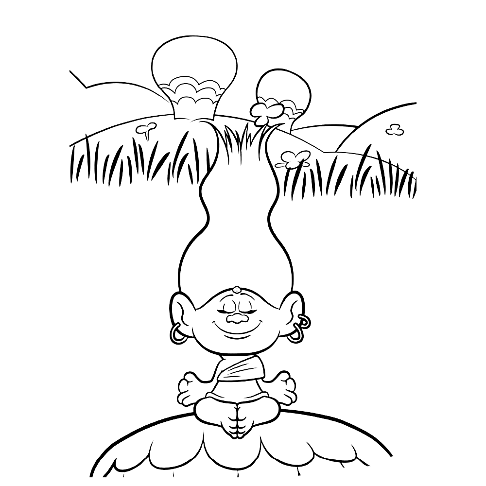 Coloriage Trolls Zen Movie - Trolls à imprimer