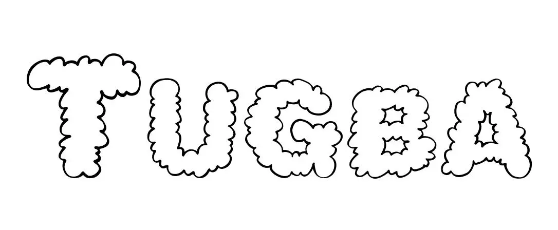 Coloriage Tugba - Prénom à imprimer