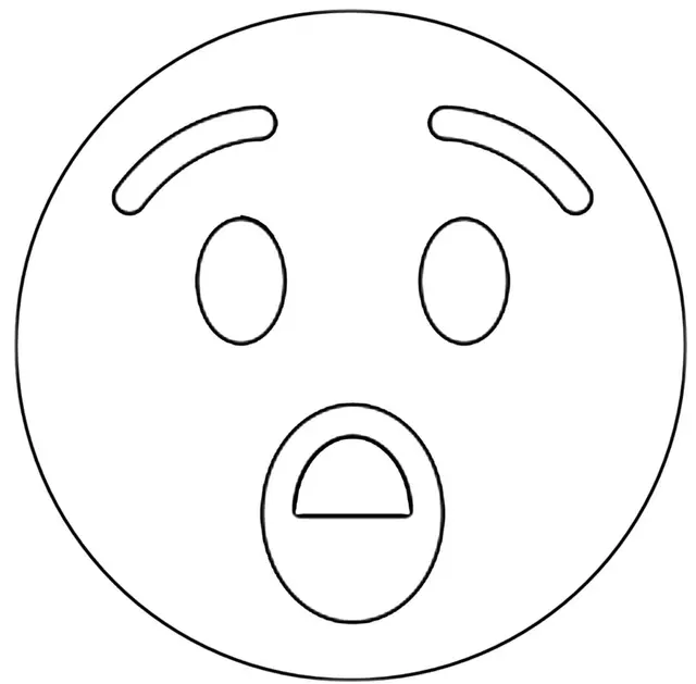Coloriage Twitter Surprise Emoji Emoji - Emoji à imprimer